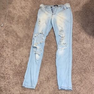 Gorgeous ripped jeans Fashion Nova Light blue high waist stretchy
